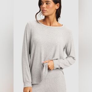 Cozy Earth Bamboo Rib Knit Long Sleeve Lounge Top